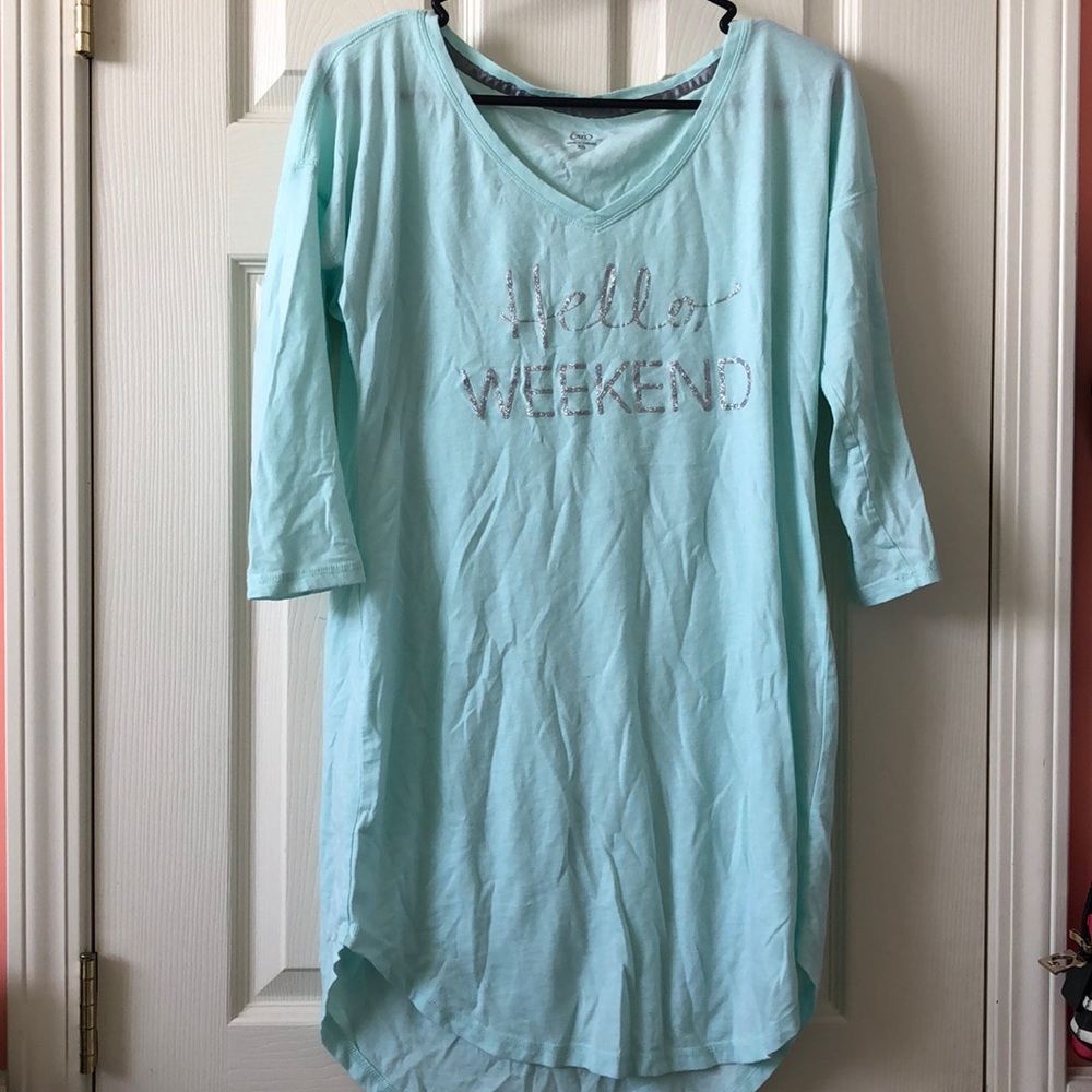 Mint green catos night gown